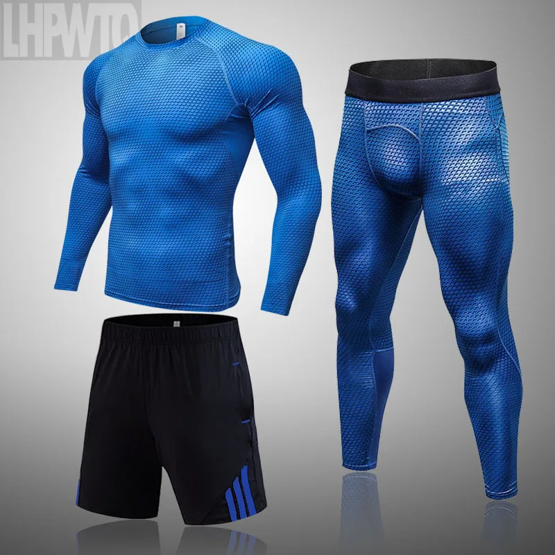 Спортивный мужской набор для бега спортивная одежда фитнеса физических