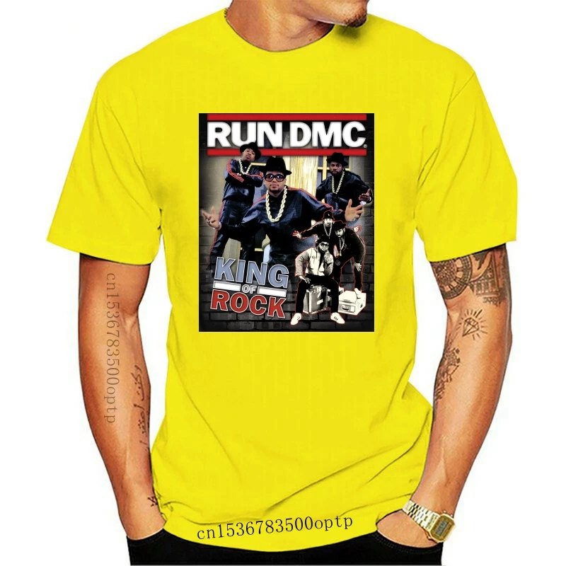 

Футболка New Run Dmc King Of Rock, черная, темно-синяя, для мужчин и женщин, Молодежная, на заказ