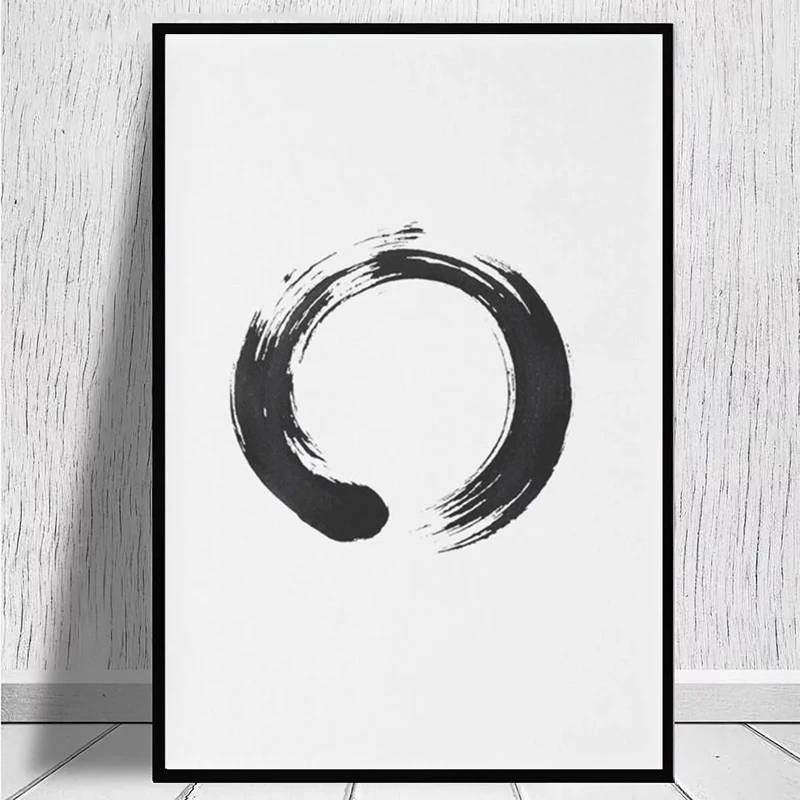 Принты на холсте Zen Enso Circle настенные художественные принты украшение стену для