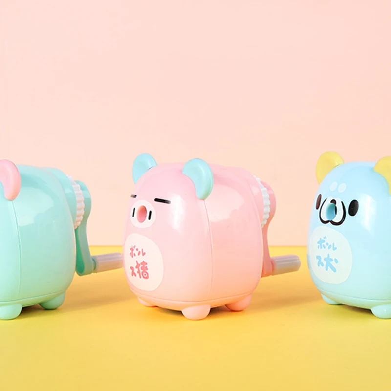 

Manual Pencil Sharpener Single Hole Cute Cartoon Animal Shape Stationery for Students Girl Boy BDF99