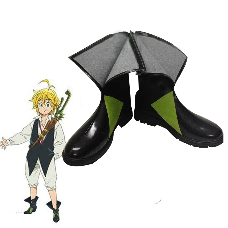 Костюм косплея Anime The Seven Deadly Sins Meliodas Dragons Sin of Wrath, включающий парик, обувь и полный комплект для Хэллоуина и карнавала.