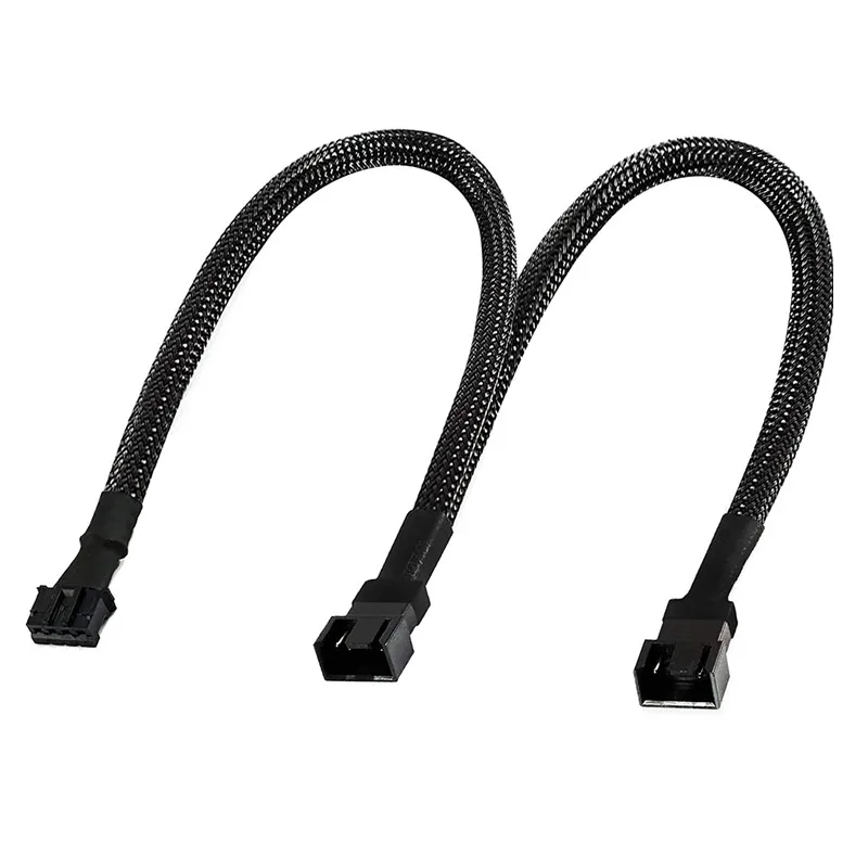 Angitu 4 контактный PWM GPU двойной вентилятор разветвитель адаптер кабель черного