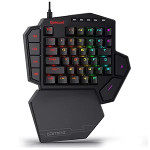 Механическая игровая клавиатура Redragon K585 с RGB-подсветкой, профессиональная игровая клавиатура C-типа с 42 съемными макроклавишами и упором на запястье