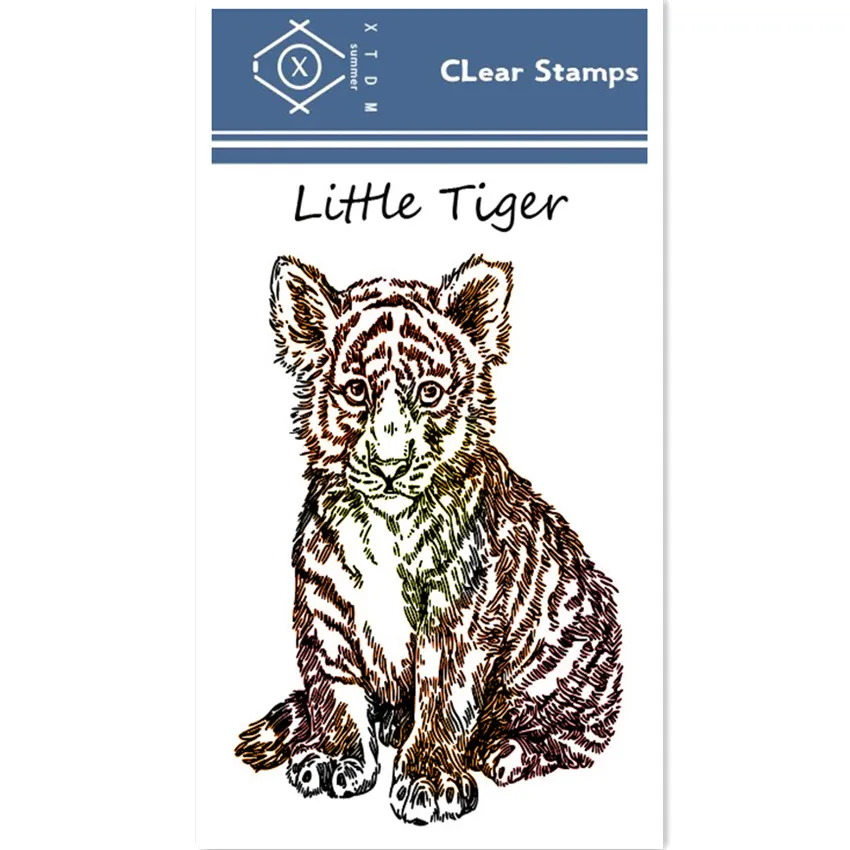 Прозрачный силиконовый штамп с 5 изображениями животных куб сделай сам