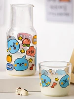 japanese style single milk cup cute motif printing summer high capacity creative afternoon tea beverage pot