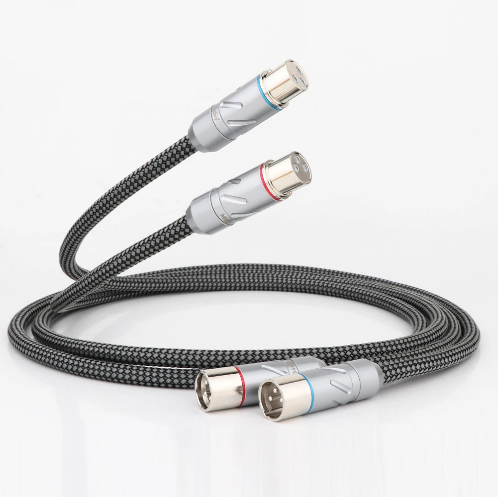 

Monosaudio Hi End 5N OFC Copper Silver Plated Audio HiFi Interconnect Cable XLR Cable with Rhodium Plated XM700R&XF700R XLR Plug