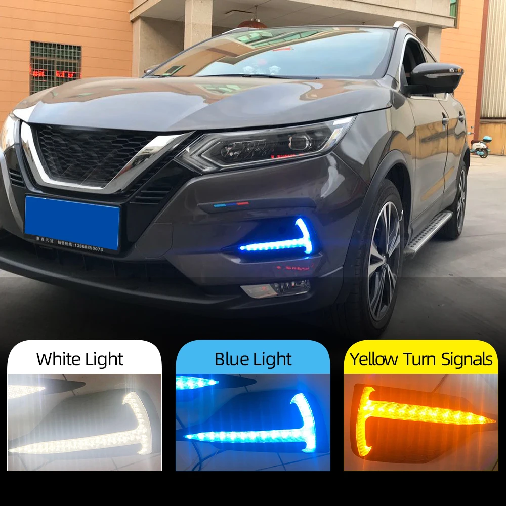 Автомобильные светодиодные дневные ходовые светильник CSCSNL 1 пара для Nissan Qashqai 2019