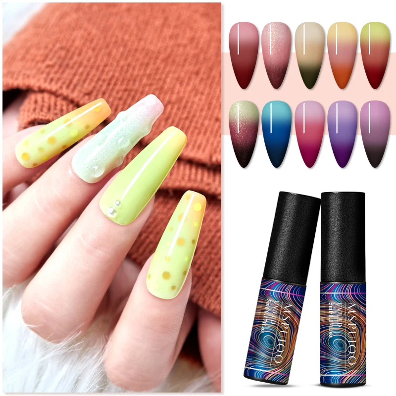 MSRUIOO 3 Stages Color Changing Nail Polish Thermal Gel Long Lasting Sock Off Semi Permanent Lacquer | Красота и здоровье