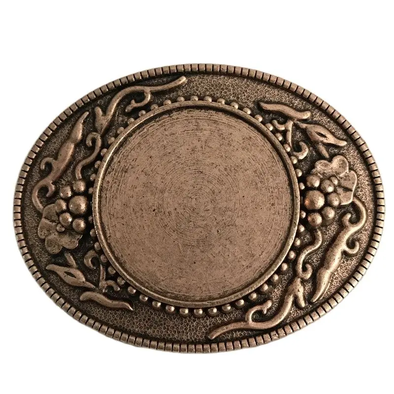 Розничная торговля стандартная Пряжка 82*62 мм овальная фиолетовая металлическая