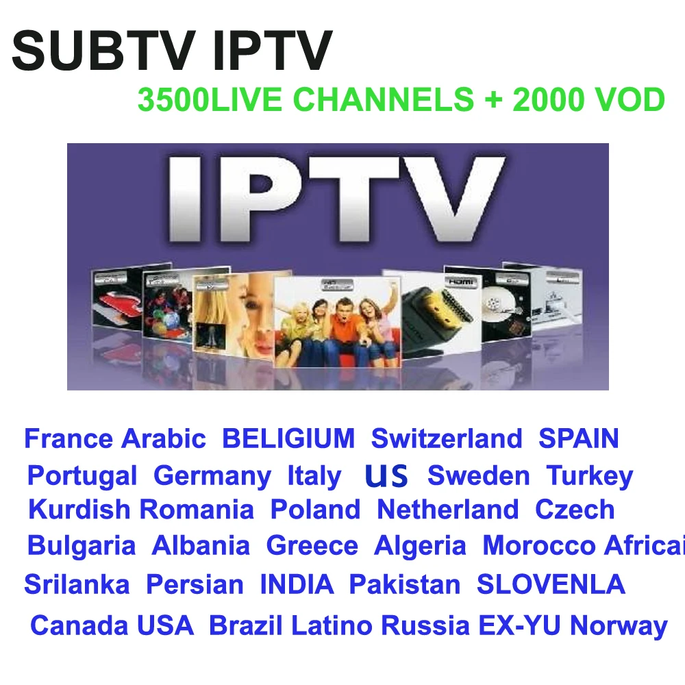 Обновление SUB tv QHD tv 1 год французские арабские каналы Нидерланды африканские США Великобритания европейские IP tv подписка для Android tv Box Smart
