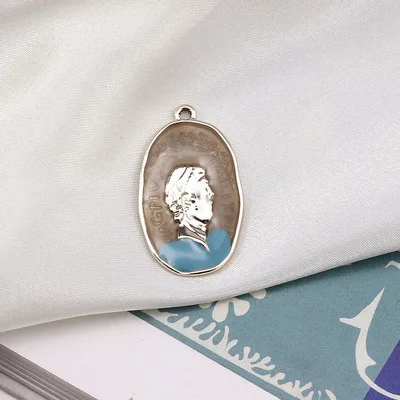 6 шт. новый дизайн Висячие Серьги Ретро мода дикая личность Человек голова для