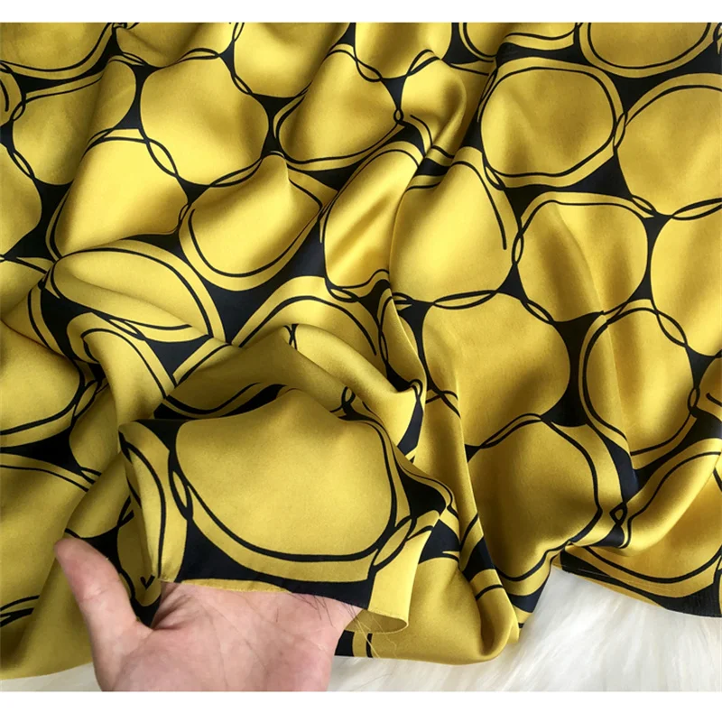 Новинка 245 Роскошная блестящая желтая круглая шелковистая драпировка устойчивая