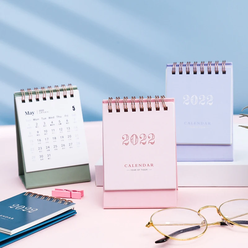 

2022 Simple Black White Grey Series Desktop Calendar Dual Daily Schedule Table Planner Yearly Agenda Organizer Office