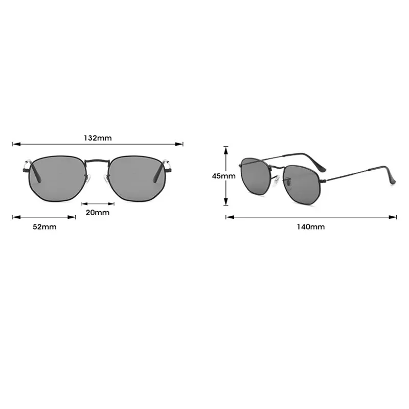 

Retro Polygon Sunglasses Women Metal Wrap Fame Driving Sunglasses Men Polarized Man Fashion Light Vintage Design Band Sexy Lady