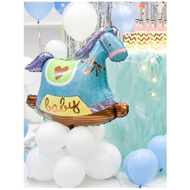 10pcs blue Первый с днем рождения воздушный шар баннер мой 1-й 1 один год вечерние украшения из фольги занавес дети мальчик девочка взрослый гирлянда поставки - Цвет: 10pcs blue