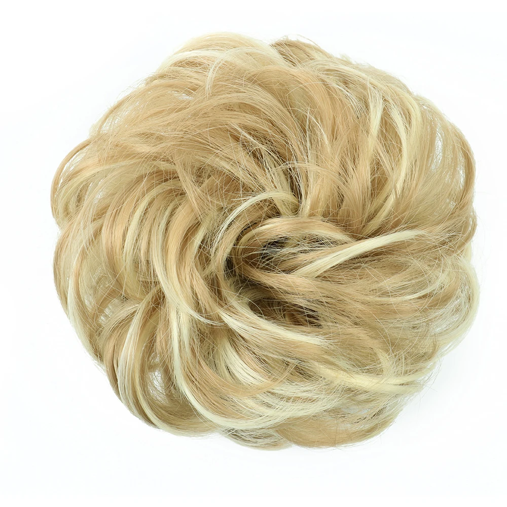 2021 Новая мода грязный шиньон Пончик Пучок волос площадку Резинка для обтянутая