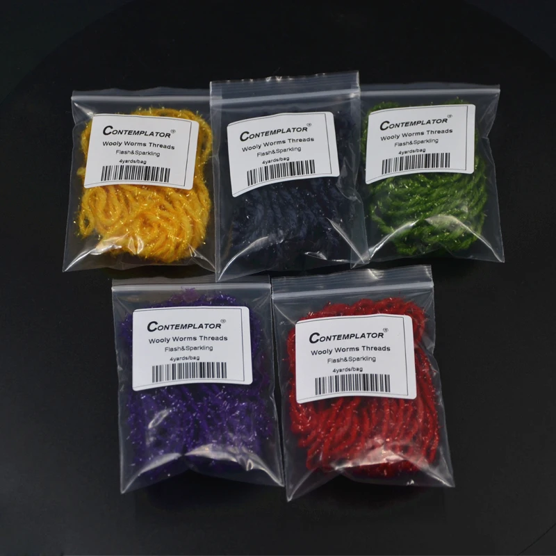 4 Ярда вязание мушек голографические оттенки Хрустальная нить растяжки морские