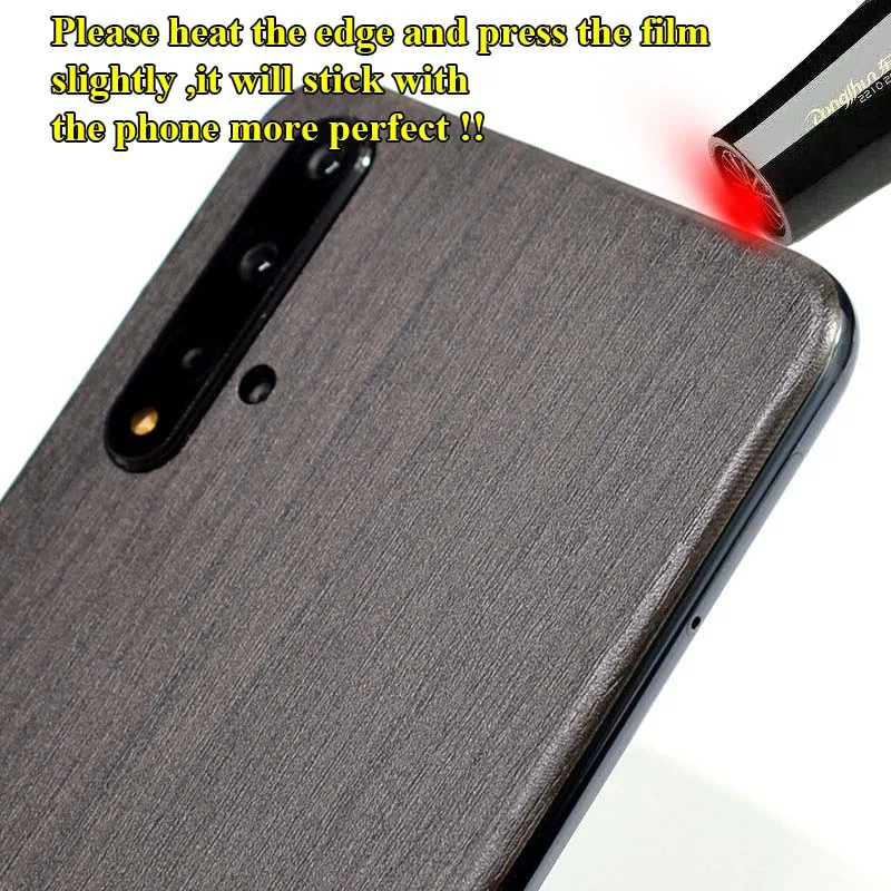For Huawei Honor 20 20i 10i 30 30S Pro Plus Rear Back 3D Imitation Wood Grain Protection Skin Decal Sticker Film (Not a Case) images - 6