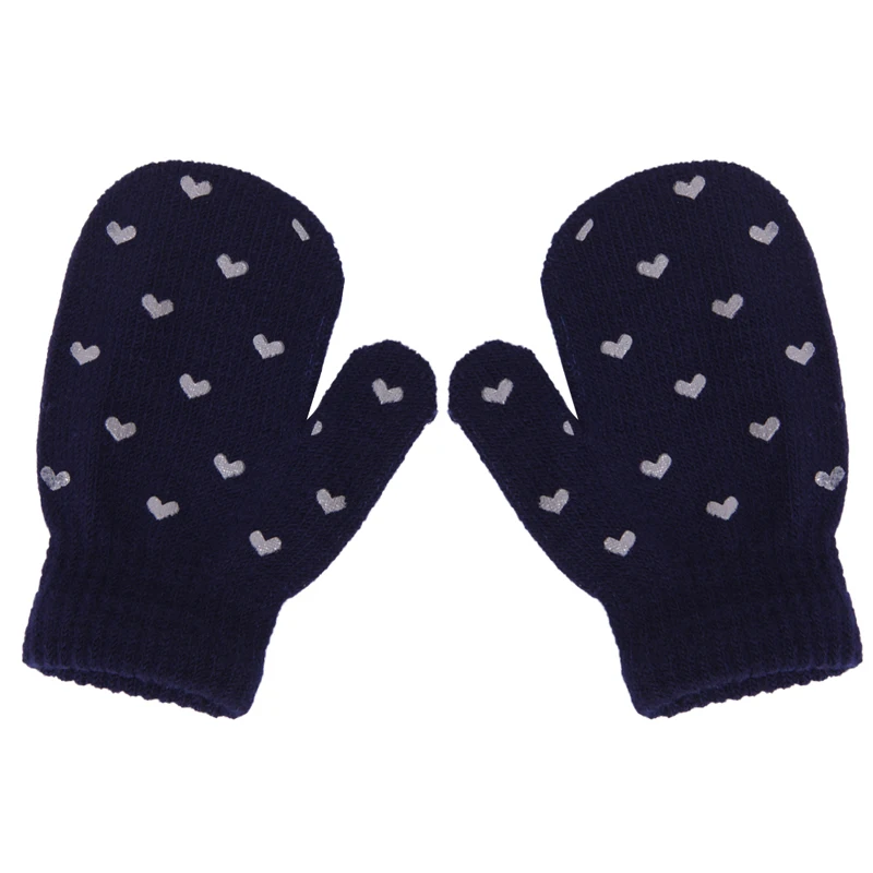

Kids Dot Star Heart Pattern Mittens Boys Girls Soft Knitting Warm Gloves Fashion L4MC