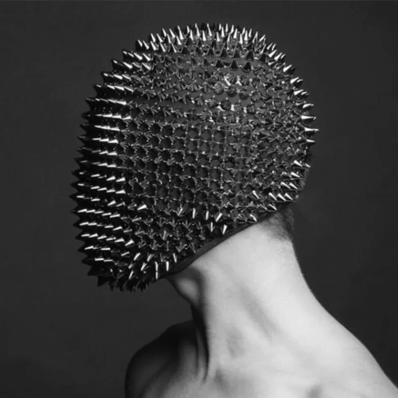 Головной убор с черными заклепками аксессуары для танцев и выступлений