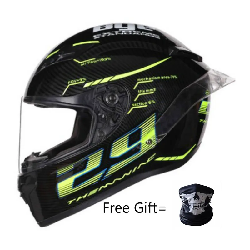 Professional Motocross Helmet Full Face Racing Helmet Color Lens Series Capacete Casco Helmet Motorcycle Dot Approved