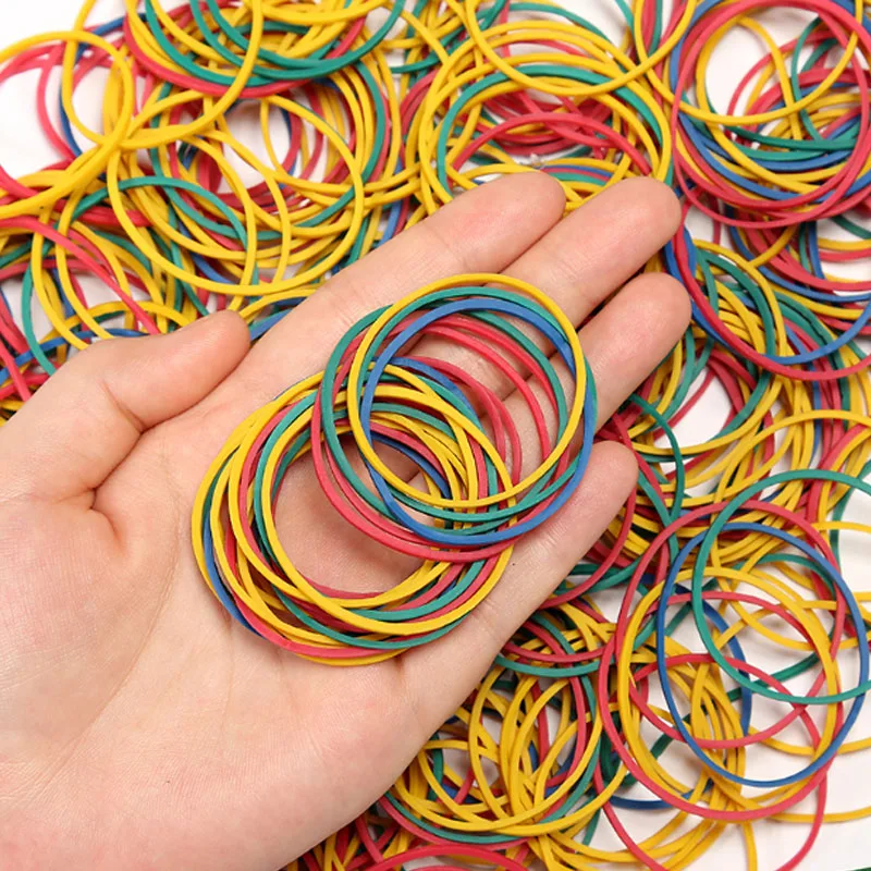 Diameter 15mm-50mm Color High Elastic Rubber Bands Supplies Stretchable Latex Rings For School Office Stationery images - 6