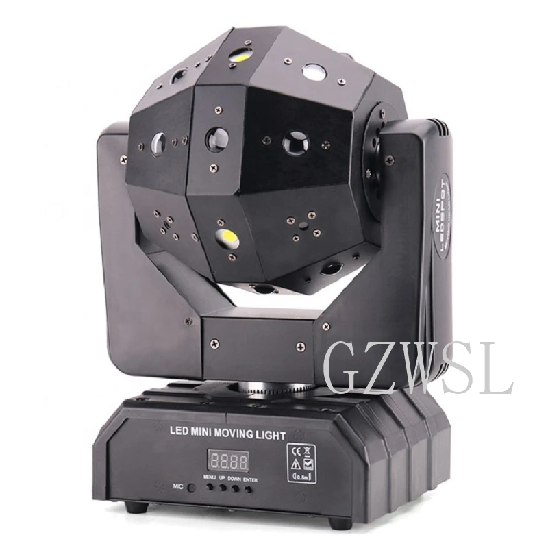 Многофункциональная движущаяся головка 3 Вт LED + 30 стробоскоп лазер (красный