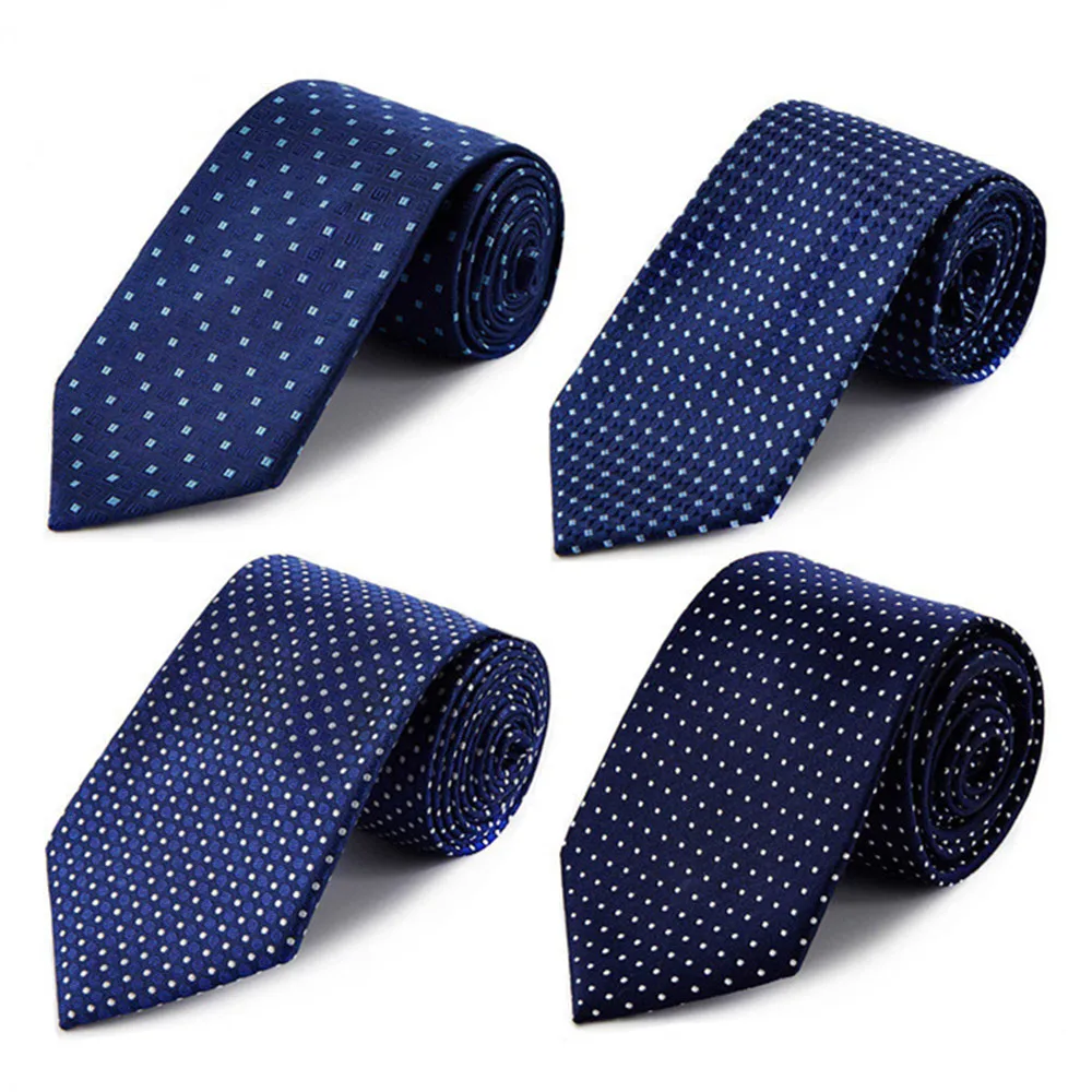 

100% Real Silk Ties Men 8.5cm Striped Blue Necktie Solid Black Neckties Mens Business Neck Tie Polka Dot Groom Wedding Tie B123