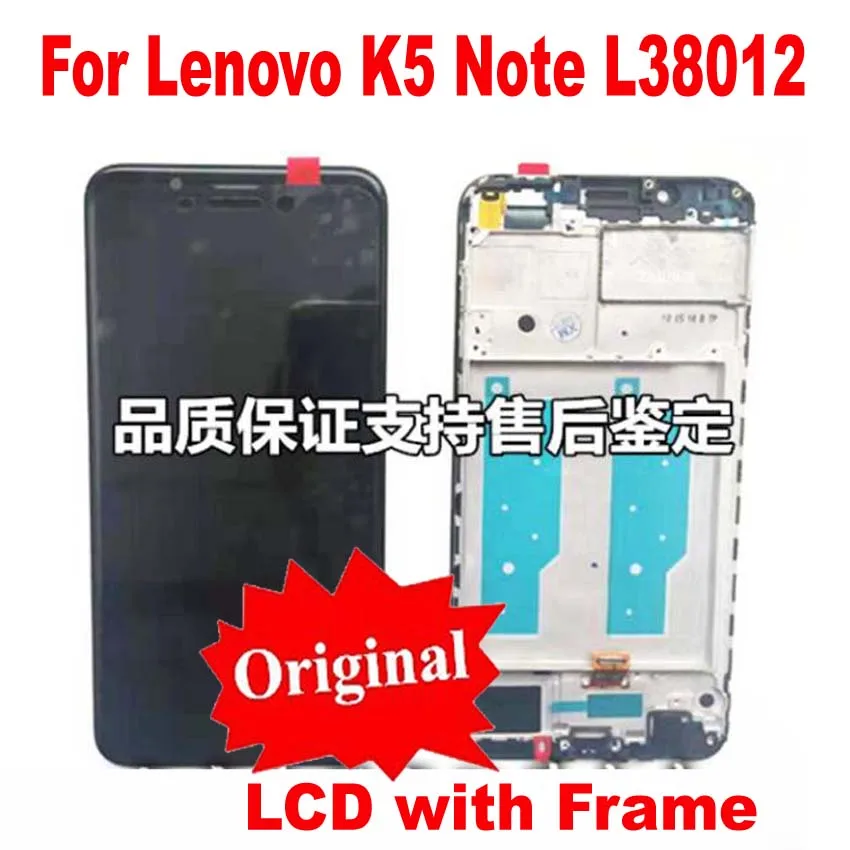 ЖК дисплей с сенсорной панелью и дигитайзером в сборе рамкой для Lenovo K5 Note 2018 L38012 K9