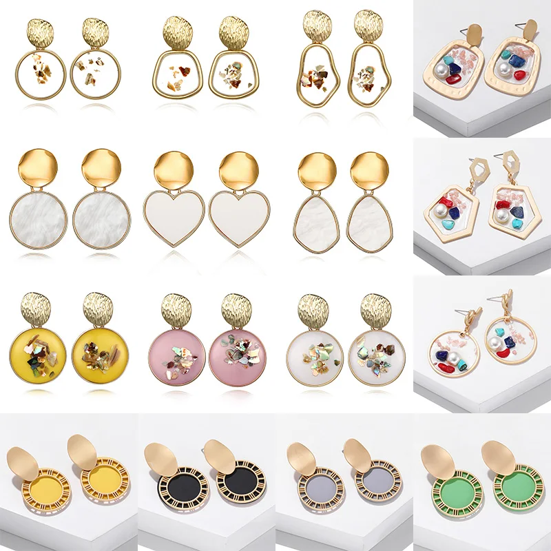 Новинка Корейская версия сережек имитация жемчуга акриловые аксессуары женские