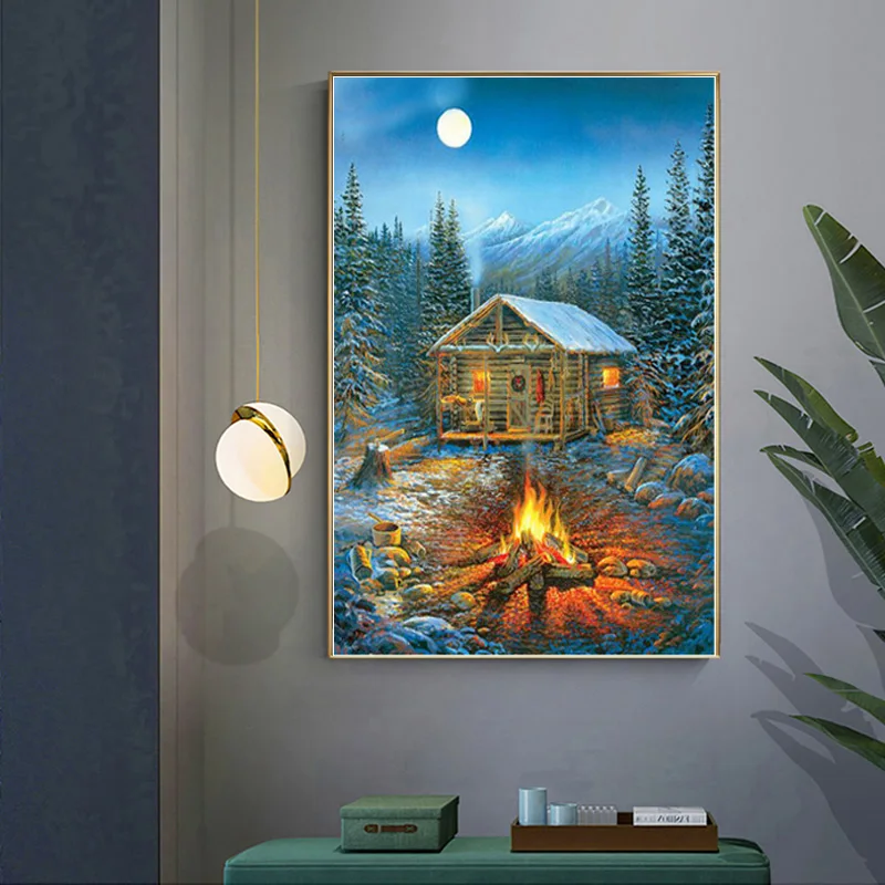 Фон для фотосъемки с изображением коттеджа дивана спальни|Рисование и