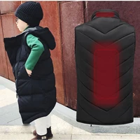 childrens heated jacket winter jacket usb charging teenagers heated vest warm running outdoor wear safety intelligent keep warm