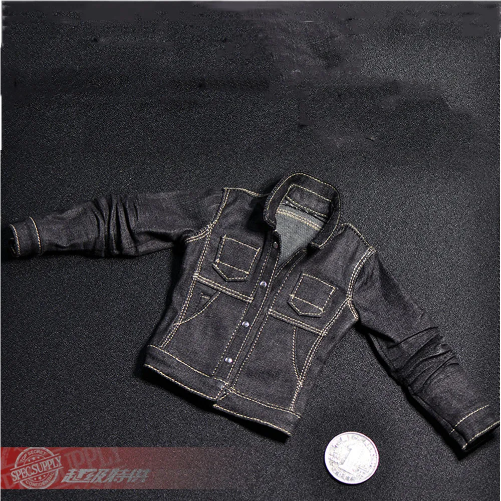 В наличии 1/6 весы одежда для солдат трендовая джинсовая куртка подходит детей