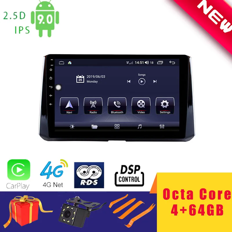 10 1 &quotAndroid 0 автомобильный мультимедийный плеер стерео GPS для Toyota Corolla 2019 радио