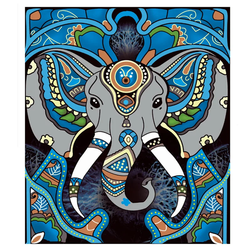 Colorful Elephant Tapestry Wall Tapestry Wall Hanging Psychedelic Tapestry Tapestry Decor for Bedroom Living Room M2332