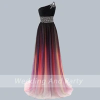 long evening dress sexy one shoulder beading chiffon wedding party dress plus size summer dresses formal prom cocktail dresses