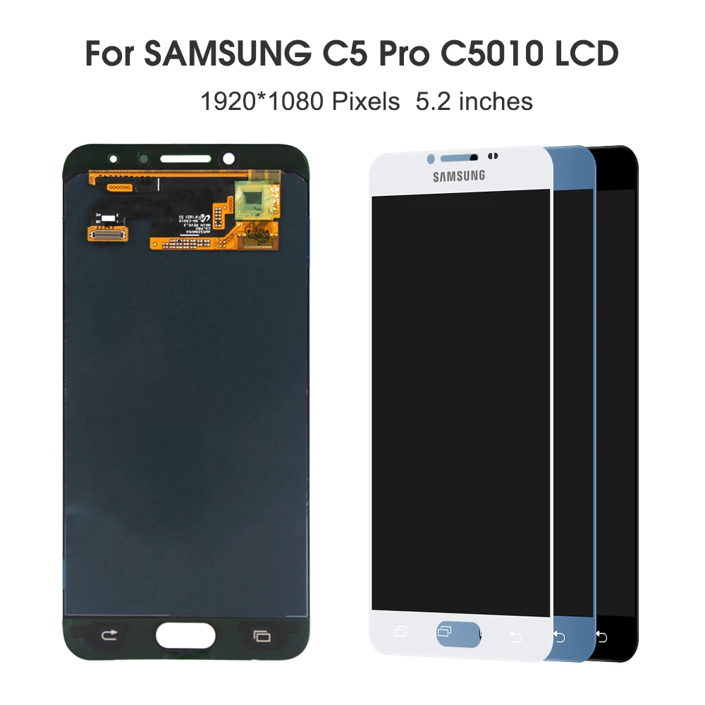 Оригинальный ЖК-дисплей 5 2 дюйма для Samsung Galaxy c5 pro c5010 с сенсорным экраном