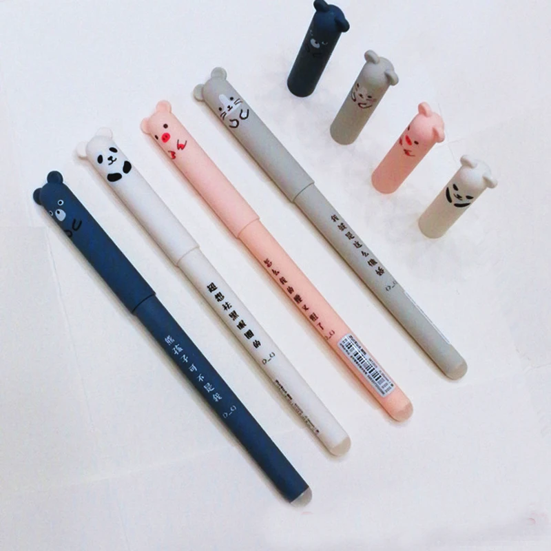 Kawaii Erasable Pen For School Student Stationery Writing Washable Handle Pens Multifunction Ballpoint pen Papelaria Escolar |