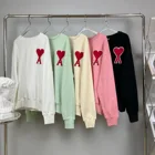 2021 Роскошный дизайнерский роскошный Ami Paris нашивной пуловер Camisola Masculina Moda уличная одежда Camisolas Jaquetas Ao Ar Free