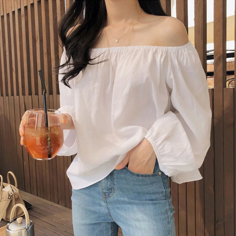 Женская блузка с рукавами-фонариками элегантная повседневная плиссированная