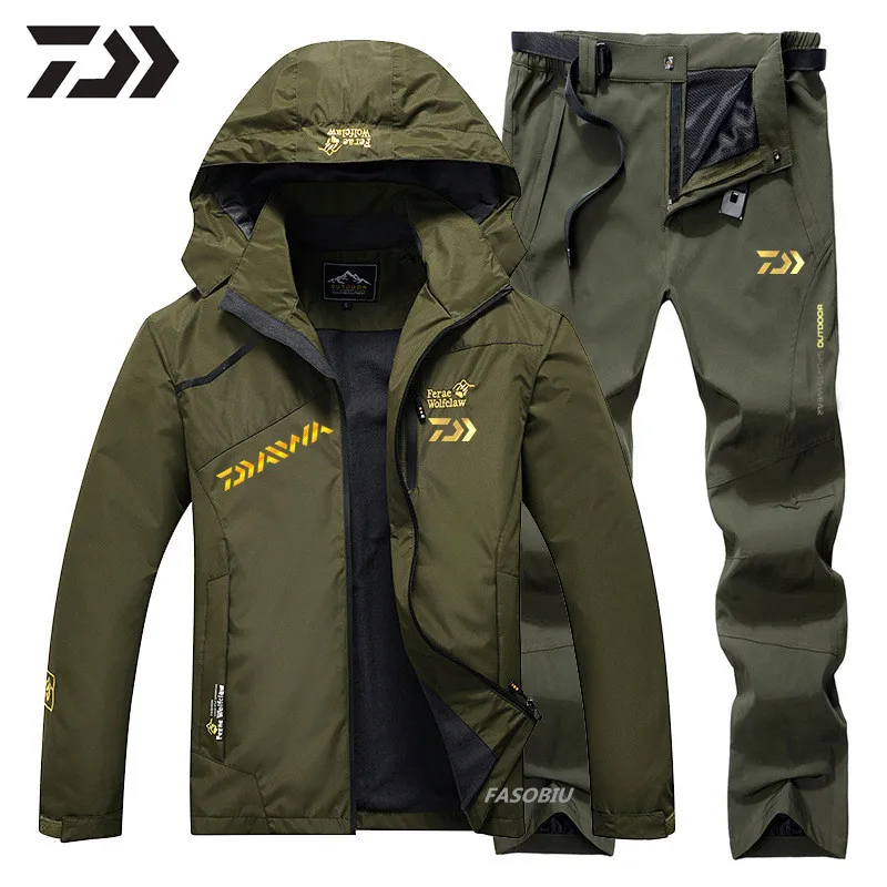 Мужской тонкий рыболовный костюм Daiwa спортивная куртка с капюшоном для походов и