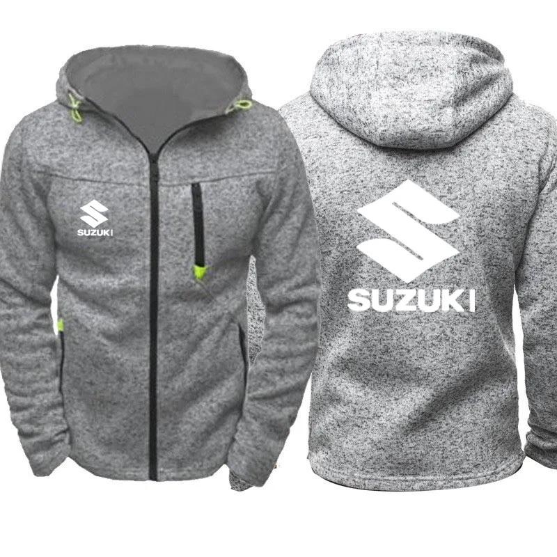 Мужские толстовки с капюшоном логотипом Suzuki повседневные В Стиле Хип Хоп Harajuku