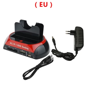 all in 1 hdd docking station usb 2 0 hard drive card reader hub 2 5 3 5 sata ide dock adapter euusauuk plug free global shipping