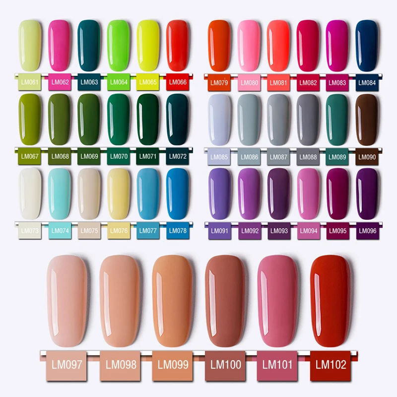 Гель лак для ногтей Lamemoria гибридный Полупостоянный УФ маникюра 60 цветов 8 мл|Гель