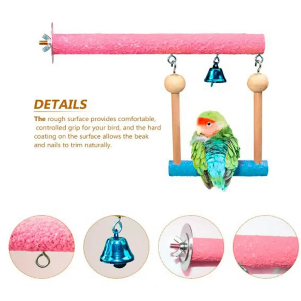 Жевательная игрушка для птиц практичный игрушечный попугай с колокольчиком | Дом
