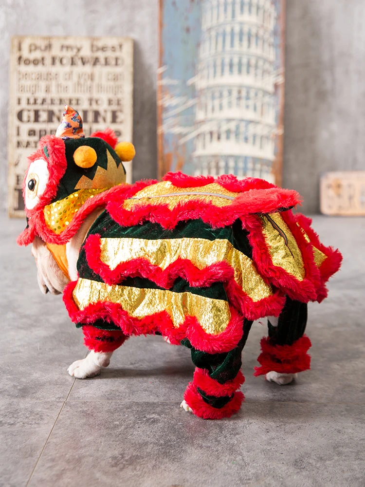 Осенний костюм для косплея льва кошки собаки товары домашних животных на Новый