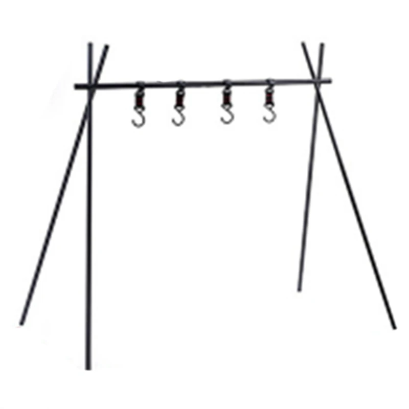 

Camping Hanging Rack Outdoor Barbecue Rack Travel Clothes Hanger Rack Shelf Triple-cornered Multi-Purpose Rack