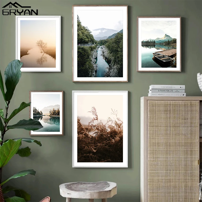 Картина с окошком видом на озеро лодку картина природа пейзаж изображение реки