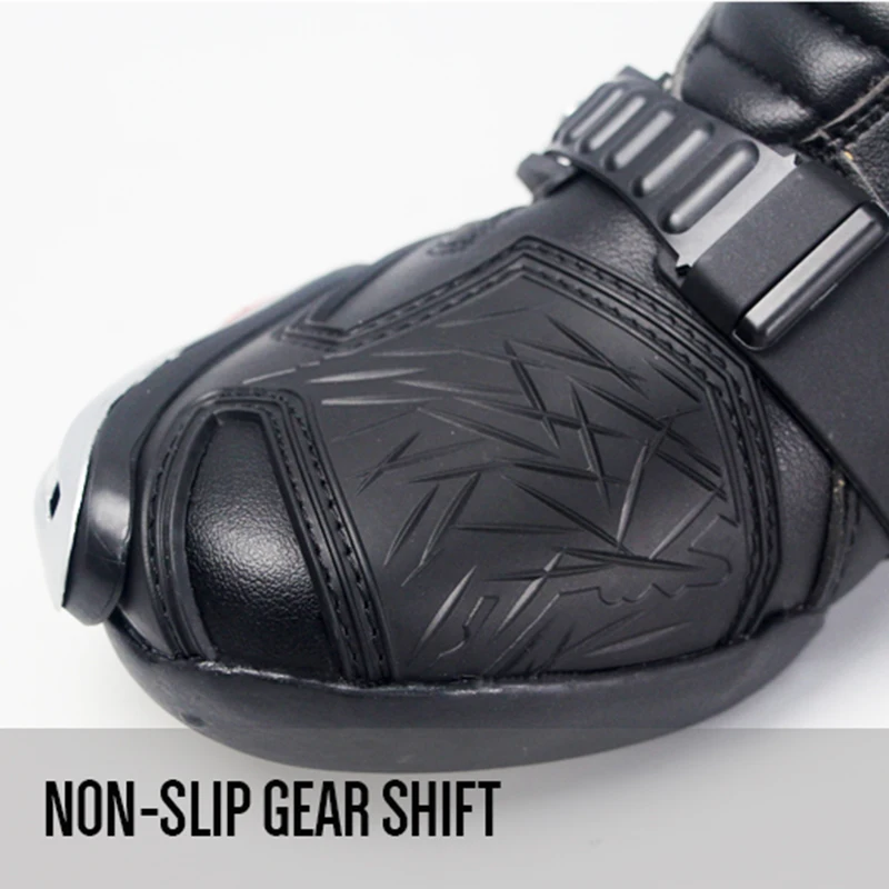 Мотоциклетные ботинки из микрофибры кожаная обувь для скоростных гонок защита