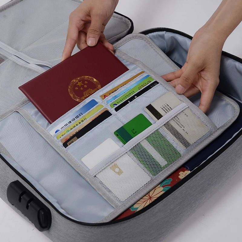 

Document Bag Large Capacity Travel Passport Wallet Card Organizer Men's Business Waterproof Storage Pack Home Accessories Item